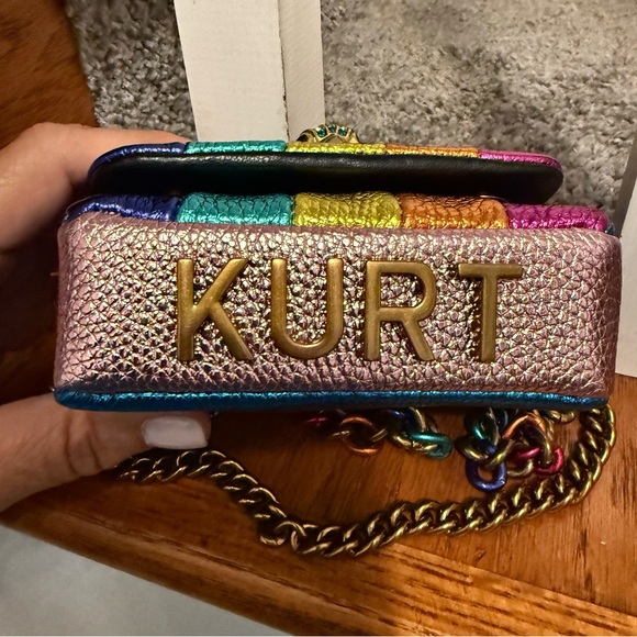Kurt Geiger Rainbow Metallic Crossbody Bag comes with free designer Jewerly. - Picture 6 of 10